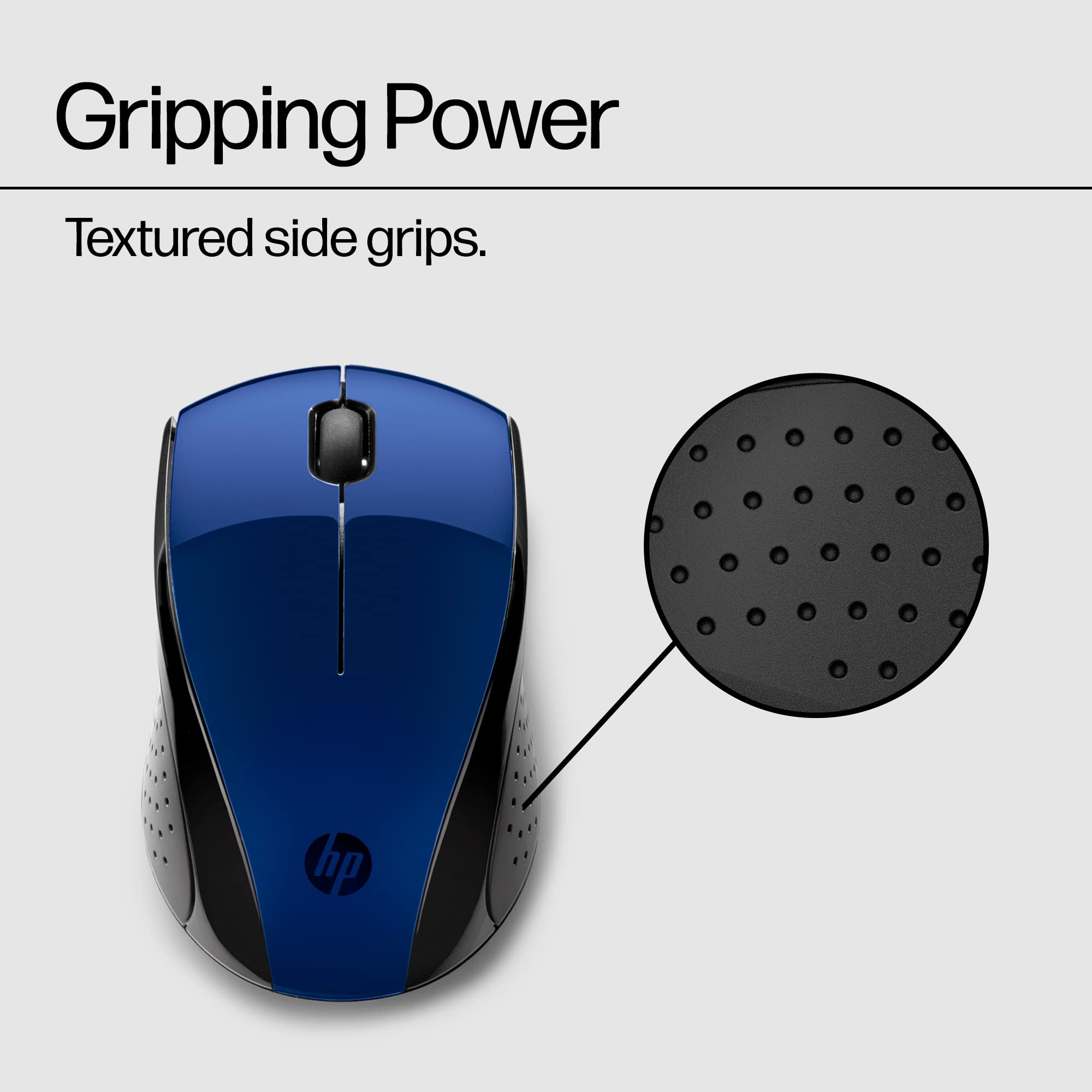 HP X3000 G3 Wireless Mouse   Blue, 15 Month Battery, Side Grips for Control, Travel Friendly, Blue LED, Powerful 1600 DPI Optical Sensor, Compatible with Wins PC/Laptop, Mac, Chromebook (683N8AA#ABL)